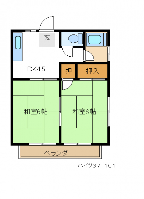 ハイツ３７ 部屋番号：１０１ 